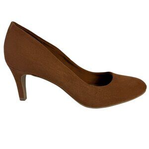 Dexflex Comfort Womens Brown Pumps Size 7 Rusty Boho Faux Suede Almond Toe